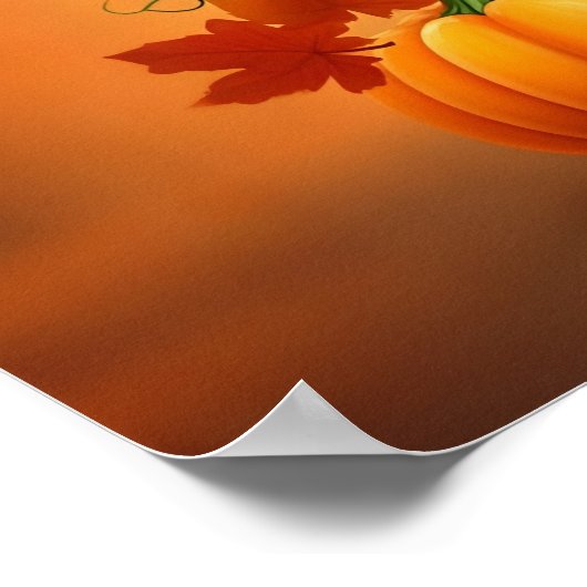 Erntedank Pilgrim Turkey Poster (Ecke)