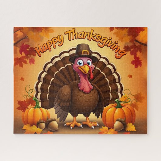 Erntedank Pilgrim Turkey Puzzle (Horizontal)