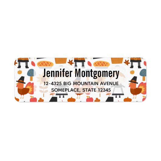 Erntedank Pilgrims ernten Muster (Vorne)