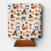 Erntedank Pilgrims ernten Muster Dosenkühler (Vorderseite)