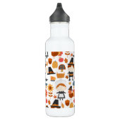 Erntedank Pilgrims ernten Muster Edelstahlflasche (Rechts)