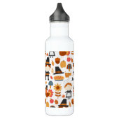 Erntedank Pilgrims ernten Muster Edelstahlflasche (Links)