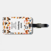 Erntedank Pilgrims ernten Muster Gepäckanhänger (Rückseite horizontal)