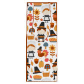 Erntedank Pilgrims ernten Muster Geschenktüte Für Weinflaschen (Rückseite)