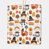 Erntedank Pilgrims ernten Muster Keramikornament (Links)