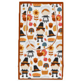 Erntedank Pilgrims ernten Muster Kleine Geschenktüte (Vorderseite)