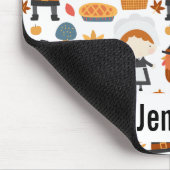 Erntedank Pilgrims ernten Muster Mousepad (Ecke)