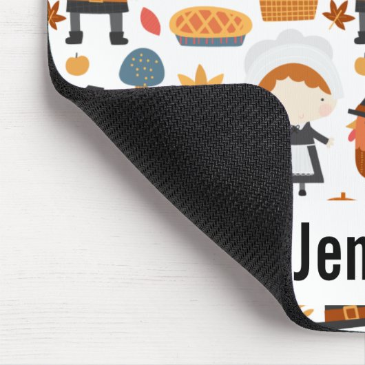 Erntedank Pilgrims ernten Muster Mousepad (Ecke)