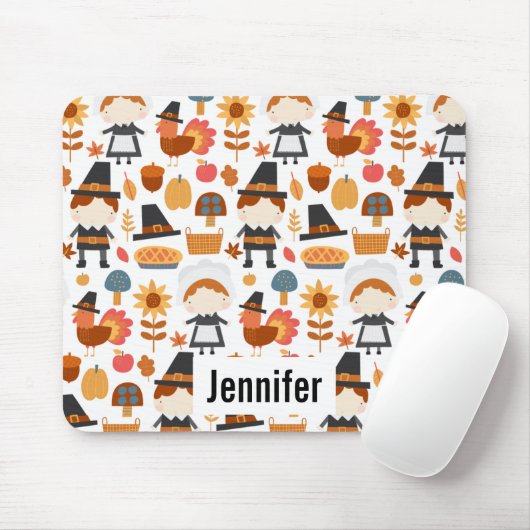 Erntedank Pilgrims ernten Muster Mousepad (Mit Mouse)