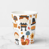 Erntedank Pilgrims ernten Muster Pappbecher (Links)