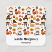 Erntedank Pilgrims ernten Muster Quadratische Visitenkarte (Vorderseite)