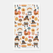 Erntedank Pilgrims Harvest Pattern Napkins Serviette (Vorderseite)