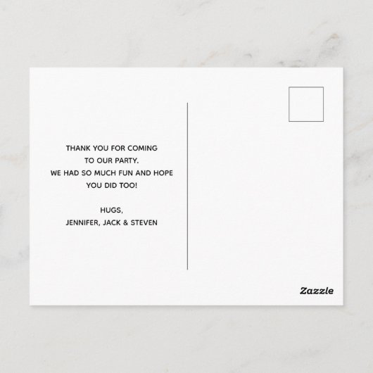 Erntedank Pilgrims Harvest Pattern Vielen Dank Postkarte (Rückseite)