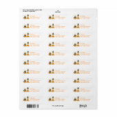 Erntedank Pilgrims Mailing Labels (Vorne)