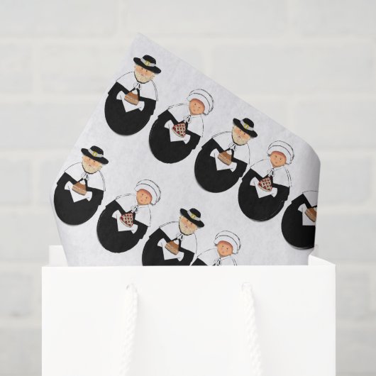 Erntedank Pilgrims Seidenpapier (Geschenktüte)