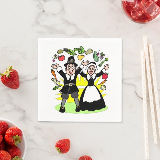 Erntedank Pilgrims Serviette (Beispiel)