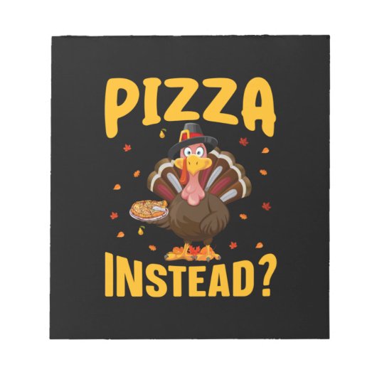 Erntedank Pizza Notizblock (Vorderseite)