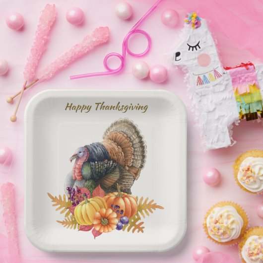 Erntedank-Platte für Pumpkins Pappteller (Party)