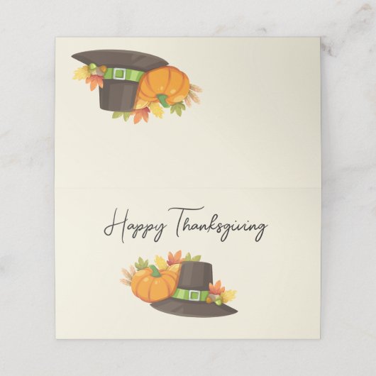 Erntedank Platzkarte (Außenseite Aufgefaltet)