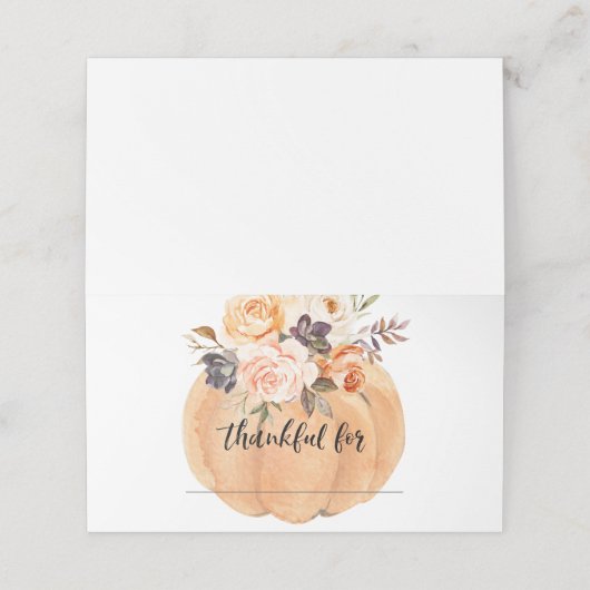 Erntedank Platzkarte (Außenseite Aufgefaltet)