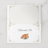 Erntedank Platzkarte dekoratives lustiges Zitat (Außenseite Aufgefaltet)