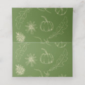 Erntedank-Platzkarten Platzkarte (Innenseite Aufgefaltet)