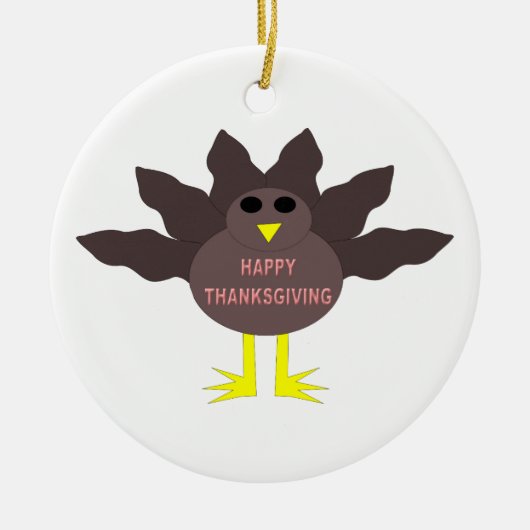 Erntedank Plcuked Turkey Ornament (Vorne)