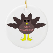 Erntedank Plcuked Turkey Ornament (Hinten)