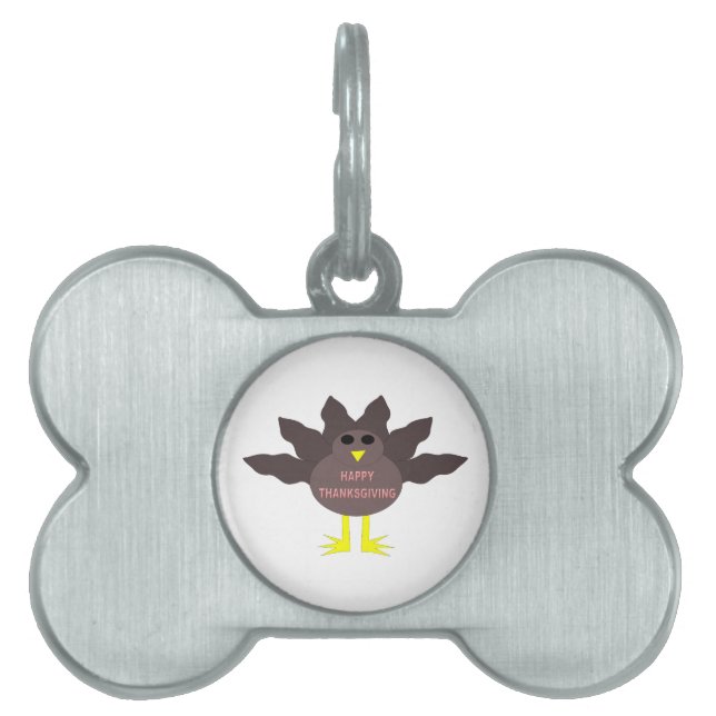 Erntedank Plucked Pet Tag Tiermarke (Vorderseite)
