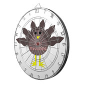 Erntedank Plucked Turkey Dart Board Dartscheibe (Vorderseite rechts)