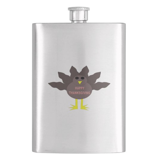 Erntedank Plucked Turkey Flask Flachmann (Vorderseite)