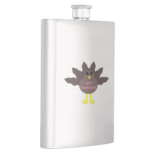 Erntedank Plucked Turkey Flask Flachmann (Rechts)