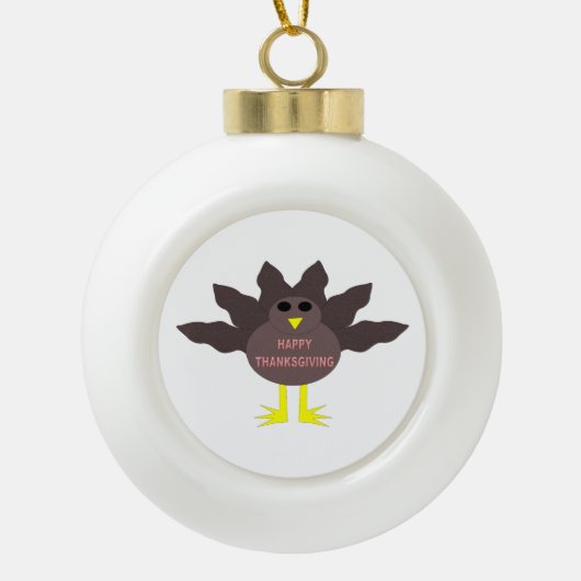 Erntedank Plucked Turkey Ornament (Vorderseite)