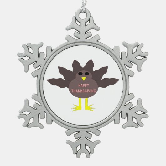 Erntedank Plucked Turkey Ornament (Vorderseite)
