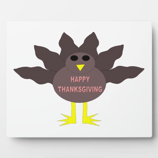 Erntedank Plucked Turkey Plaque Fotoplatte (Vorderseite)