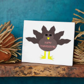 Erntedank Plucked Turkey Plaque Fotoplatte (Seite)