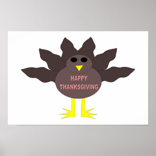 Erntedank Plucked Turkey Poster (Vorne)