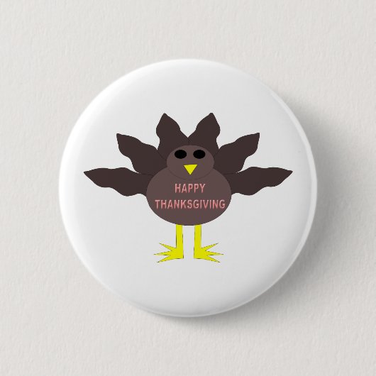 Erntedank Pluckelt Turkey Button (Vorderseite)