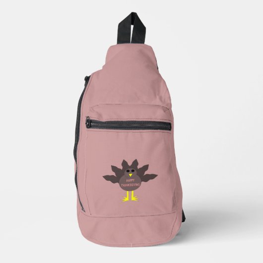 Erntedank Pluckte Türkei Gemustert Crossbody Bag (Vorderseite)