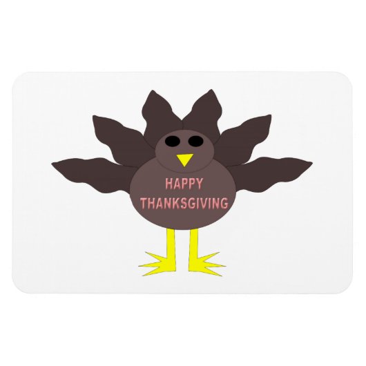 Erntedank Pluckte Türkei Magnet (Horizontal)