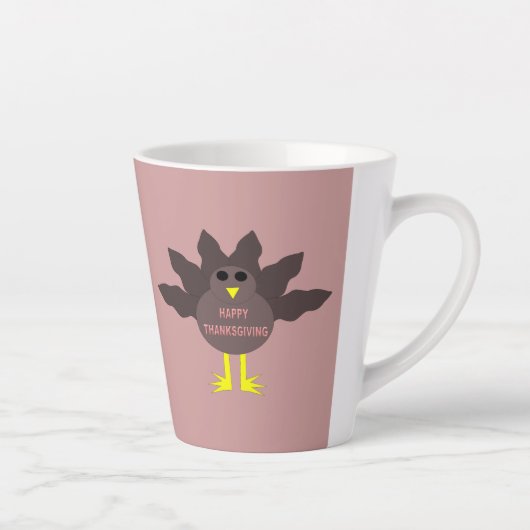 Erntedank Pluckte Türkei Milchtasse (Rechts)