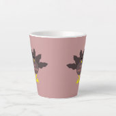 Erntedank Pluckte Türkei Milchtasse (Vorderseite)