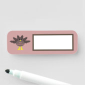 Erntedank Pluckte Türkei Namensschild (Beispiel)