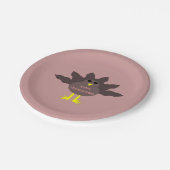 Erntedank Pluckte Türkei Papier Teller (Schrägansicht)