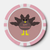 Erntedank Pluckte Türkei Pokerchips (Vorderseite)