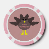 Erntedank Pluckte Türkei Pokerchips (Rückseite)