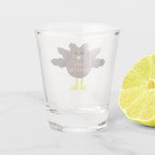 Erntedank Pluckte Türkei Schnapsglas (Rückseite)