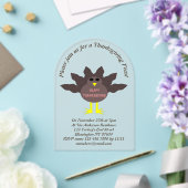 Erntedank Pluckte Türkei Zoll Acryleinladungen (Insitu (Hochzeit))