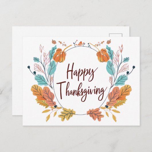 Erntedank Postkarte (Vorne/Hinten)