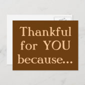 Erntedank Postkarte (Vorne/Hinten)